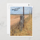 Bild aus der Ecke, wo sich 3 Staaten treffen. Postkarte (Vorne/Hinten)