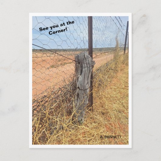 Bild aus der Ecke, wo sich 3 Staaten treffen. Postkarte (Vorderseite)