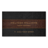 Bild aus schwarz-braun gestepptem Leder