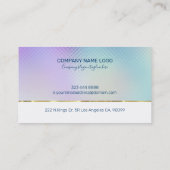 Bild Blau und lila schimmerndes Glas Visitenkarte (Rückseite)