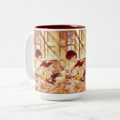 Bild-Bücher in der Winter-Tasse Zweifarbige Tasse (Vorderseite Links)