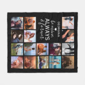 Bild-Collage für immer und für immer Fleecedecke (Vorderseite (Horizontal))