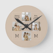 Bild-Collage Wall-Uhr mit benutzerdefinierter Meld Runde Wanduhr (Vorderseite)