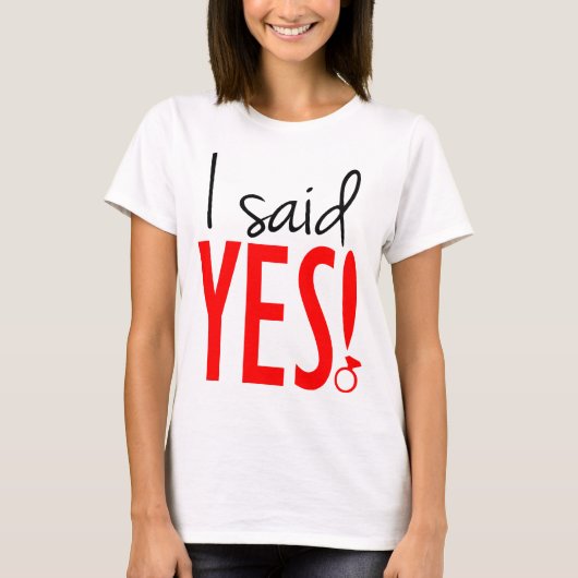 Bild, das ich ja sagte T-Shirt (Vorderseite)