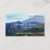 Bild der Berglandschaft beruflich Visitenkarte (Rückseite)