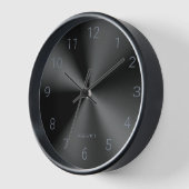 Bild der dunkelschwarzen Metallstruktur Uhr (Winkel)