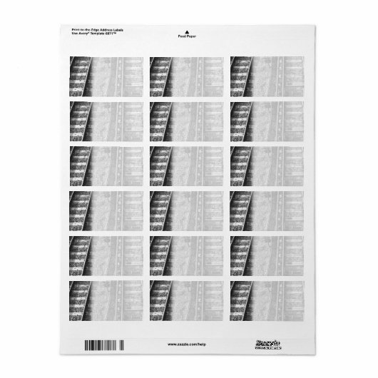 Bild der Eisenbahnstrecken. Adressaufkleber (Vorne)