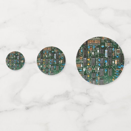 Bild der elektronischen Leiterplatte Konfetti (Vorderseiten)