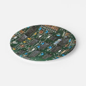 Bild der elektronischen Leiterplatte Pappteller (Schrägansicht)