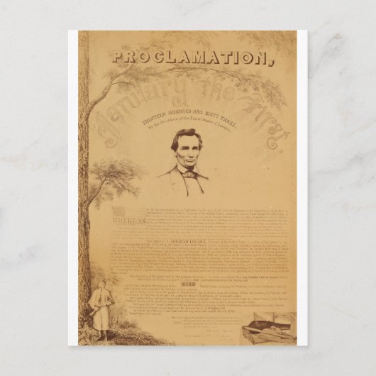 [Bild der Emanzipationsankündigung. Copy  Postkarte (Vorderseite)