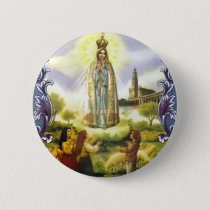 Bild der Erscheinung Unsere Frau von Fatima Button