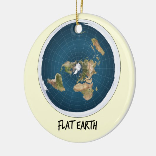 Bild der flachen Erde Keramikornament (Links)