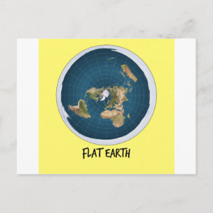 Bild der flachen Erde Postkarte