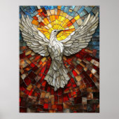 Bild der Mosaikherrschaft White Dove Weltfrieden Poster (Vorne)
