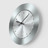 Bild der schmalen Edelstahldruckmaschine Große Wanduhr (Winkel)