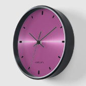 Bild der schmalrosafarbenen, metallischen Texturuh Uhr (Winkel)