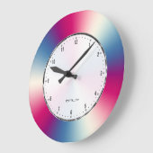 Bild der Shiny Metallic Textur Große Wanduhr (Winkel)