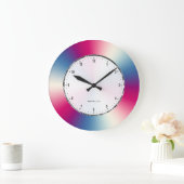 Bild der Shiny Metallic Textur Große Wanduhr (Zuhause)