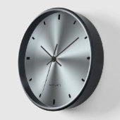 Bild der silbernen silbernen Metallic Textur Uhr (Winkel)