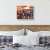 Bild der Stadtsilhouette auf Leinwand (Insitu (Schlafzimmer))