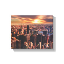 Bild der Stadtsilhouette auf Leinwand
