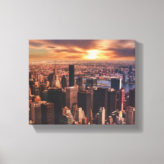 Bild der Stadtsilhouette auf Leinwand (Vorderseite)