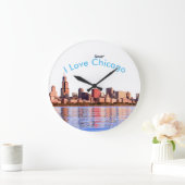 Bild der USA für die runde große Wall-Uhr Große Wanduhr (Zuhause)