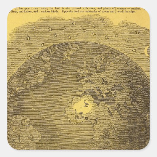 Bild der Welt Quadratischer Aufkleber (Vorderseite)