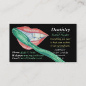 Bild der Zähne und Mundpflegerin Visitenkarte (Vorderseite)
