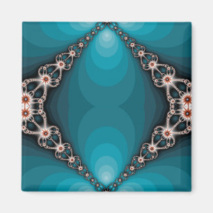 Bild des Abstrakten Fraktals des Ozeans X 2 Magnet