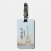 Bild des Aquarell-| von Eiffel Towe Gepäckanhänger (Rückseite vertikal)