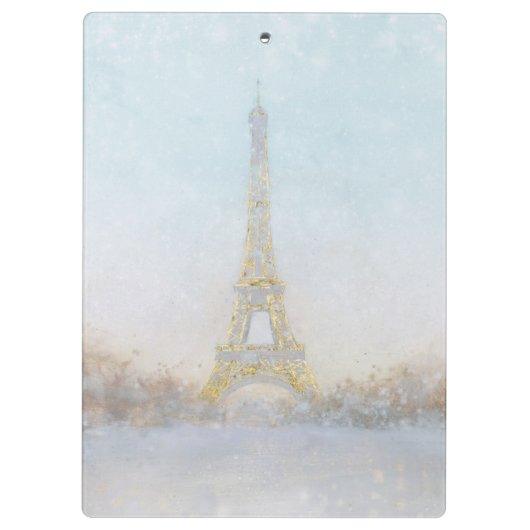 Bild des Aquarell-| von Eiffel Towe Klemmbrett (Rückseite)