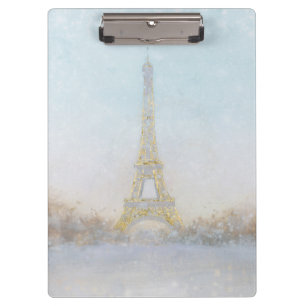 Bild des Aquarell-  von Eiffel Towe Klemmbrett