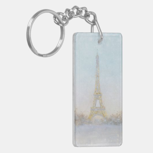 Bild des Aquarell-| von Eiffel Towe Schlüsselanhänger (Vorderseite links)