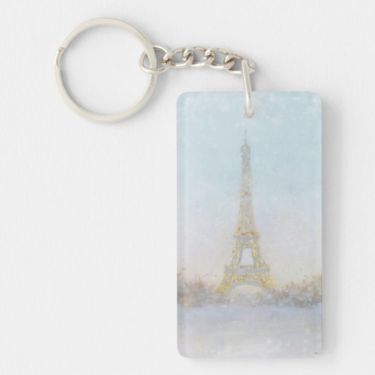 Bild des Aquarell-| von Eiffel Towe Schlüsselanhänger (Vorderseite)