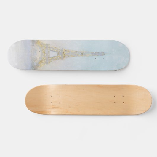 Bild des Aquarell-| von Eiffel Towe Skateboard (Horizontal)