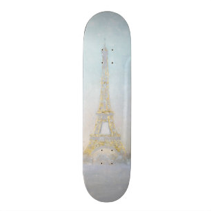Bild des Aquarell- von Eiffel Towe Skateboard