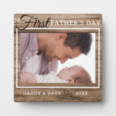 Bild des ersten Vaters Rahmen rustikales Holz (Vorderseite)