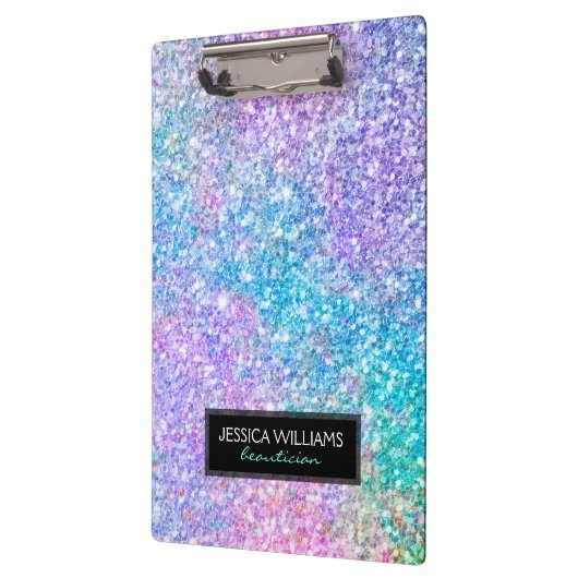 Bild des farbigen Glitzer Klemmbrett (Links)