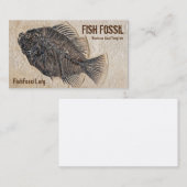 Bild des Fisch-Fossils Visitenkarte (Vorne/Hinten)