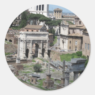 Bild des Forum Romanum Runder Aufkleber