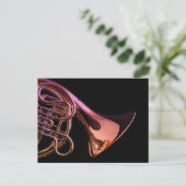 Bild des französischen Horn-Musikinstrumentes Postkarte (Stehend Vorderseite)