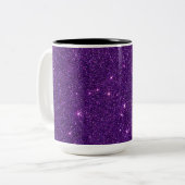 Bild des hellen lila Glitzer Zweifarbige Tasse (Vorderseite Links)