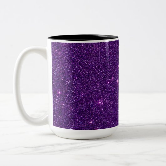 Bild des hellen lila Glitzer Zweifarbige Tasse (Links)