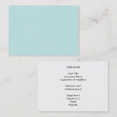 Bild des hellen Türkis-Leders Visitenkarte (Vorne/Hinten)