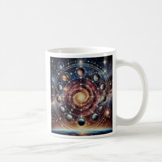 Bild des imaginären Sonnensystems. Kaffeetasse (Rechts)
