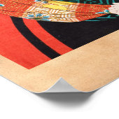 Bild des Kabuki Schauspielers auf dem Falten Fan U Poster (Ecke)