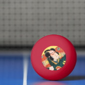 Bild des Kabuki-Schauspielers auf dem Falten Fan U Tischtennisball (Netto)