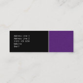 Bild des lila Leders Mini Visitenkarte (Rückseite)