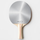 Bild des metallisch-silbernen Hintergrunds Tischtennis Schläger (Vorderseite)